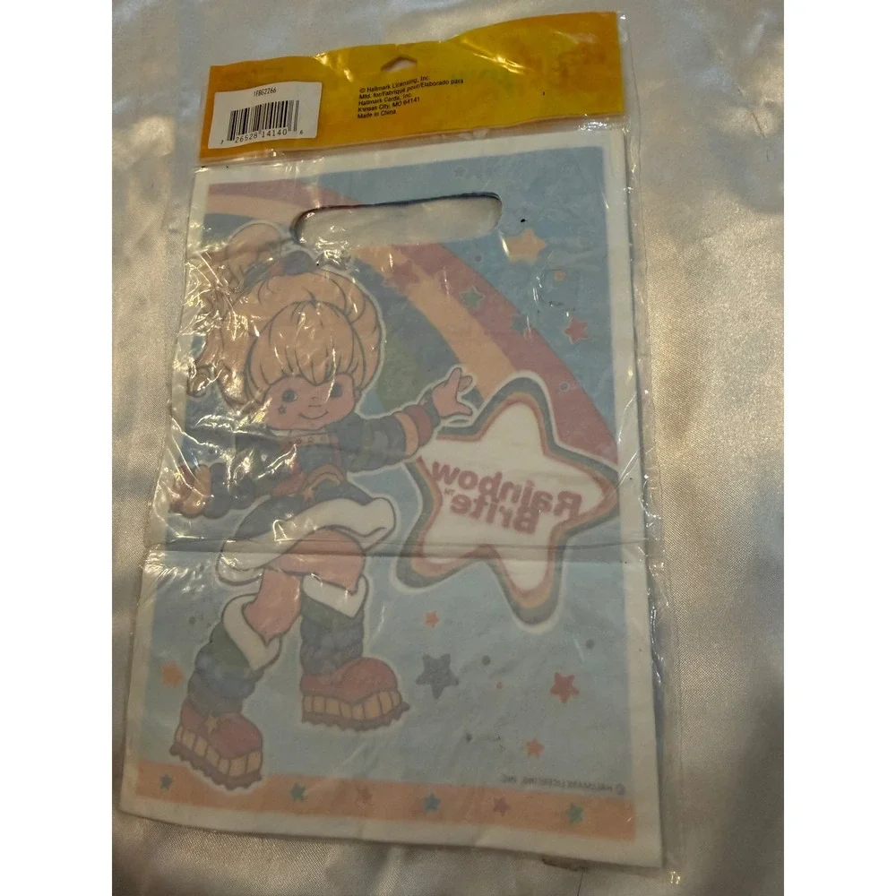 Vintage Rainbow Brite Hallmark Party Express Treat Sacks 8 Count New Sealed